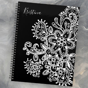 Elegant Hand-Drawn Floral and Paisley Planner