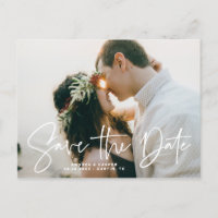 Elegant Hand Drawn Overlay Photo Save the Date