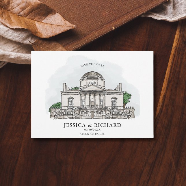 Elegant Hand Drawn Venue Chateau Illustration  Invitation (Creator Uploaded)