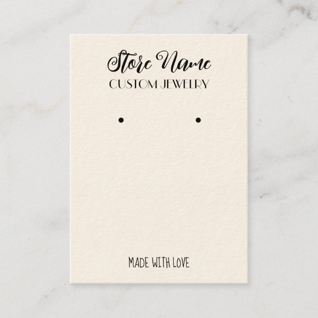 Elegant Hand made earring display  Business Card (Front)