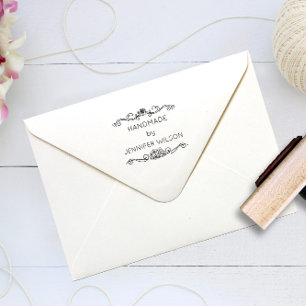 Elegant Hand Made Personalised Wood Art Stamp
