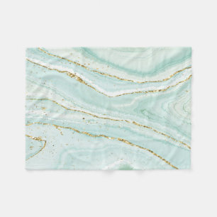 elegant hand painted liquid marble design with gli fleece blanket