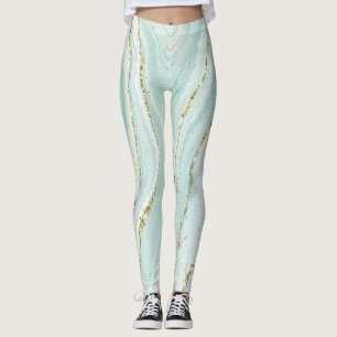 elegant hand painted liquid marble design with gli leggings