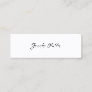 Elegant Hand Script Modern Minimalist Professional Mini Business Card