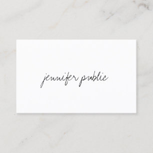Elegant Hand Script Modern Minimalist Template Business Card