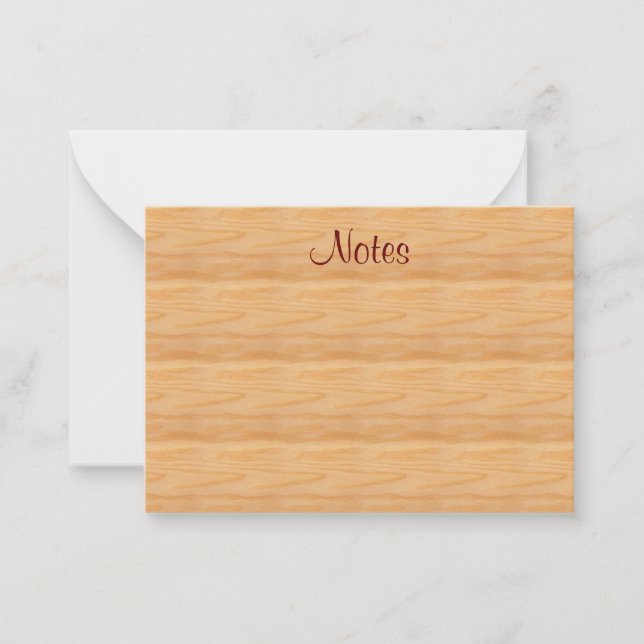 Elegant Hand Script Text Brown Wood Look Template (Front)