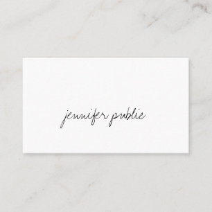 Elegant Hand Script Text Professional Simple Cool Business Card