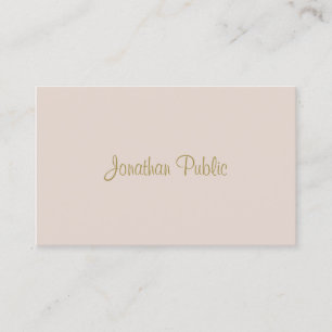 Elegant Hand Script Text Simple Modern Template Business Card