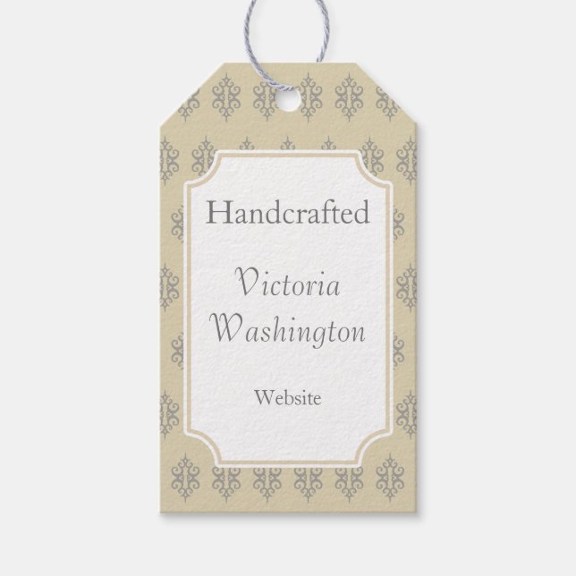 Elegant Handcrafted Artist Tag (Front)