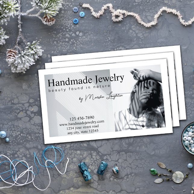 Elegant Handmade Jewellery Business Card (Creator Uploaded)
