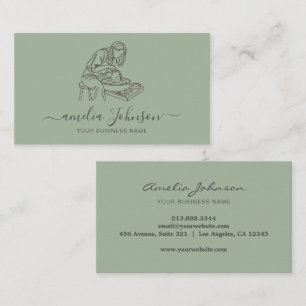 Elegant Handmade Sculptor & Pottery Ceramic Artist Business Card