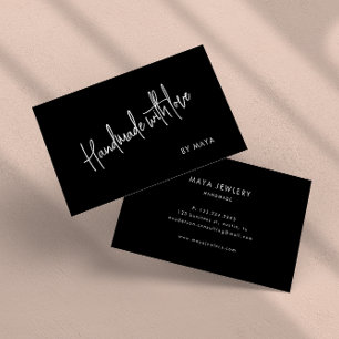 Elegant Handmade With Love Business Card