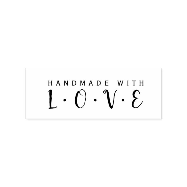 Elegant Handmade With Love Rubber Stamp (Imprint)