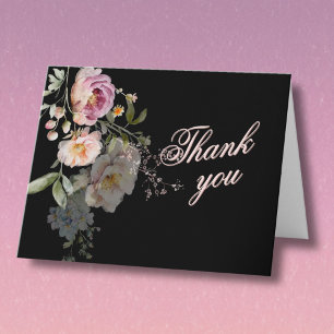 Elegant Handpainted Floral Budget Retirement Thank You Card