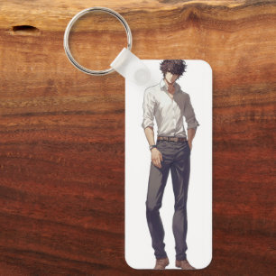Elegant Handsome Anime Man Key Ring