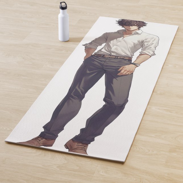 Elegant Handsome Anime Man Yoga Mat (In Situ)