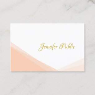Elegant Handwriting Gold Script Modern Template Business Card