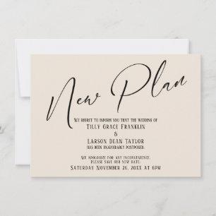 Elegant Handwriting New Plan Cream Announcement