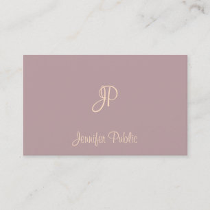 Elegant Handwriting Script Monogram Template Business Card