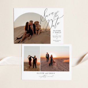 Elegant Handwritten Arch Photo Save the Date Invitation