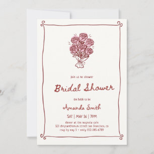 Elegant Handwritten Bridal Shower Invitation