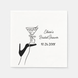 Elegant Handwritten Bridal Shower Paper Napkin