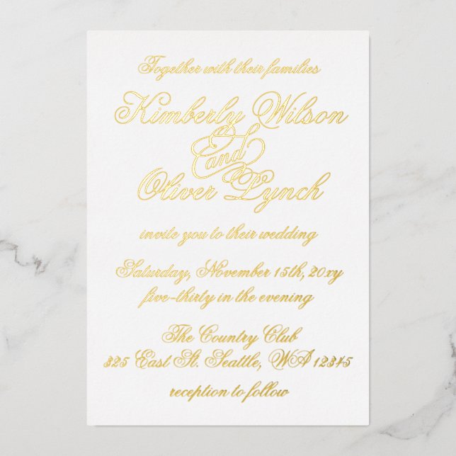 Elegant Handwritten Calligraphy Luxe Wedding  (Front)