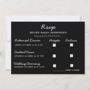 Elegant Handwritten Multi-Event Wedding RSVP Invitation