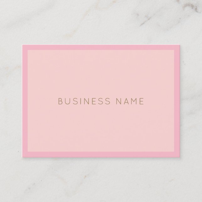 Elegant Handwritten Name Pink Gold Modern Plain Business Card (Front)