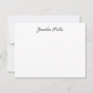 Elegant Handwritten Name Text Personalised Flat Card