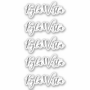 Elegant handwritten personalised custom name 