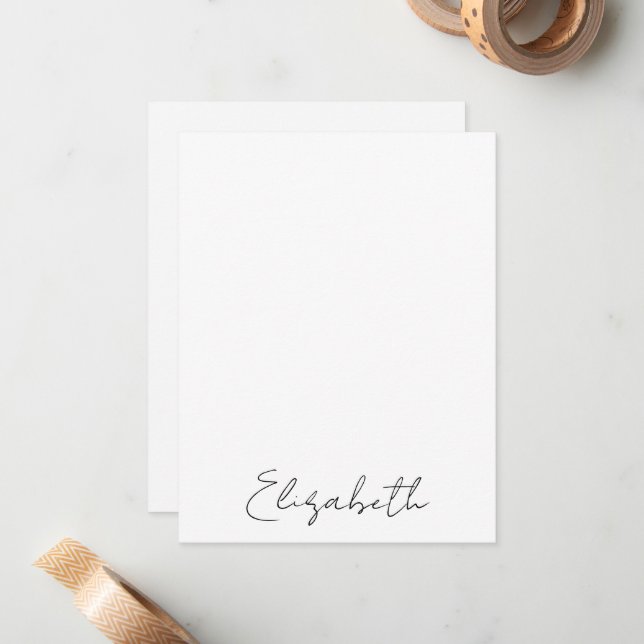 Elegant Handwritten Personalised Script Name Card (Front/Back In Situ)