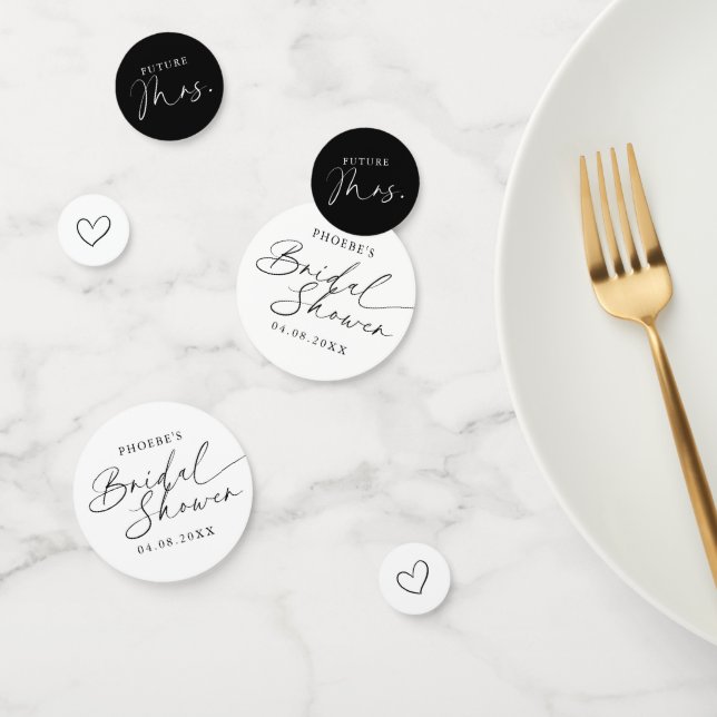 Elegant Handwritten Script Bridal Shower  Confetti (Group)
