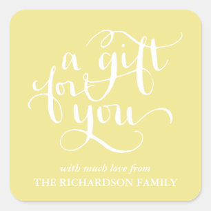 ELEGANT HANDWRITTEN SCRIPT GIFT TAG STICKERS