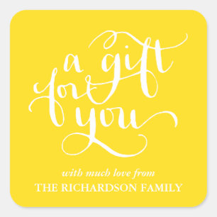 ELEGANT HANDWRITTEN SCRIPT GIFT TAG STICKERS