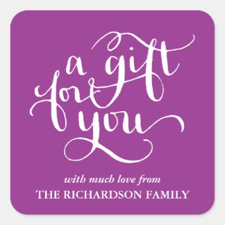 ELEGANT HANDWRITTEN SCRIPT GIFT TAG STICKERS