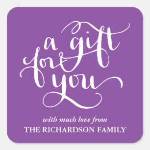 ELEGANT HANDWRITTEN SCRIPT GIFT TAG STICKERS