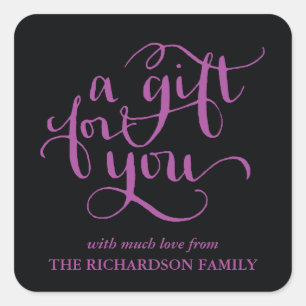 ELEGANT HANDWRITTEN SCRIPT GIFT TAG STICKERS
