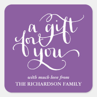ELEGANT HANDWRITTEN SCRIPT GIFT TAG STICKERS