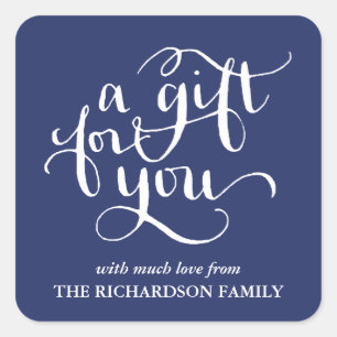ELEGANT HANDWRITTEN SCRIPT GIFT TAG STICKERS
