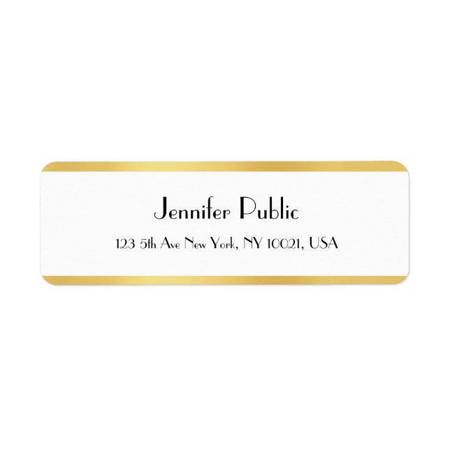 Elegant Handwritten Script Gold White Template (Front)