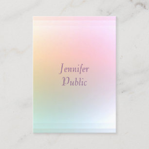 Elegant Handwritten Script Modern Colourful Trendy Business Card