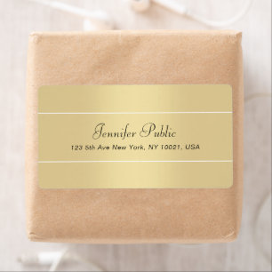 Elegant Handwritten Script Modern Gold White