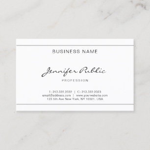 Elegant Handwritten Script Modern Simple Design Business Card
