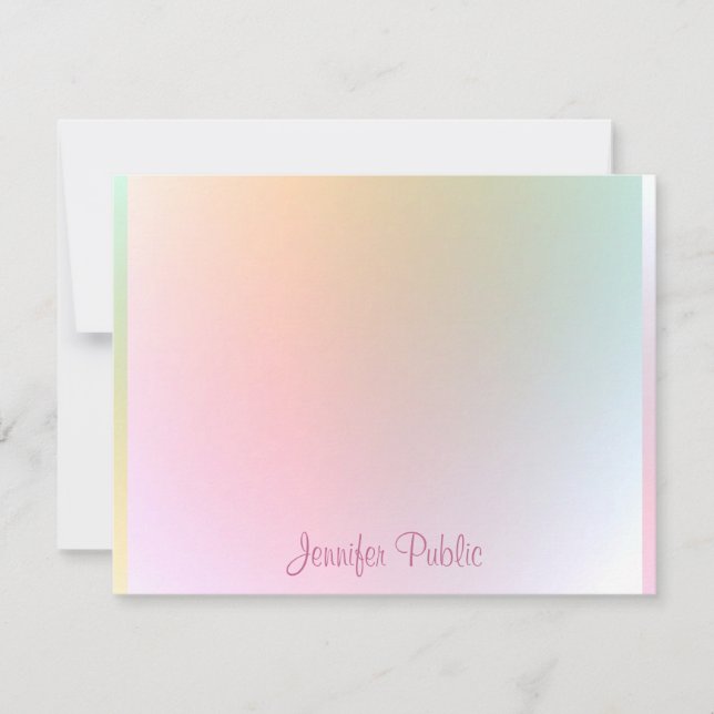Elegant Handwritten Script Name Colourful Template (Front)