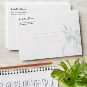 Elegant Handwritten Script Name Return Address Envelope