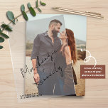 Elegant Handwritten Script Names Save the Date Vellum Invitations<br><div class="desc">Elegant Handwritten Script Names Save the Date Vellum overlay featuring your names handwritten in a beautiful script font. Add this vellum overlay to your favourite photo for a stunning and unique announcement.</div>