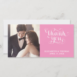 ELEGANT HANDWRITTEN SCRIPT PHOTO THANK YOU CARD