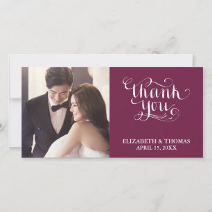 ELEGANT HANDWRITTEN SCRIPT PHOTO THANK YOU CARD