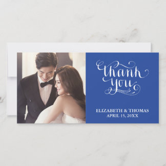 ELEGANT HANDWRITTEN SCRIPT PHOTO THANK YOU CARD